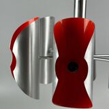 60s 70s 6-flame Sputnik candlestick metal chrome space age design