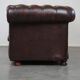 Dark-flamed english chesterfield 2.5-seater sofa/button seat