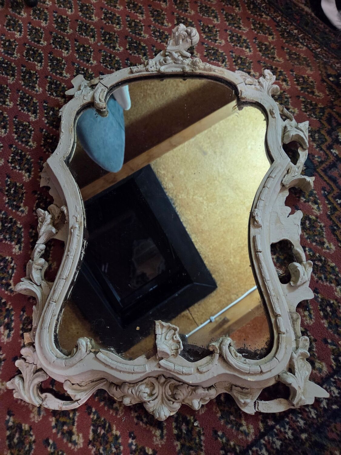 Antique 19th Century Dutch Trumeau Mirror – Rococo Style