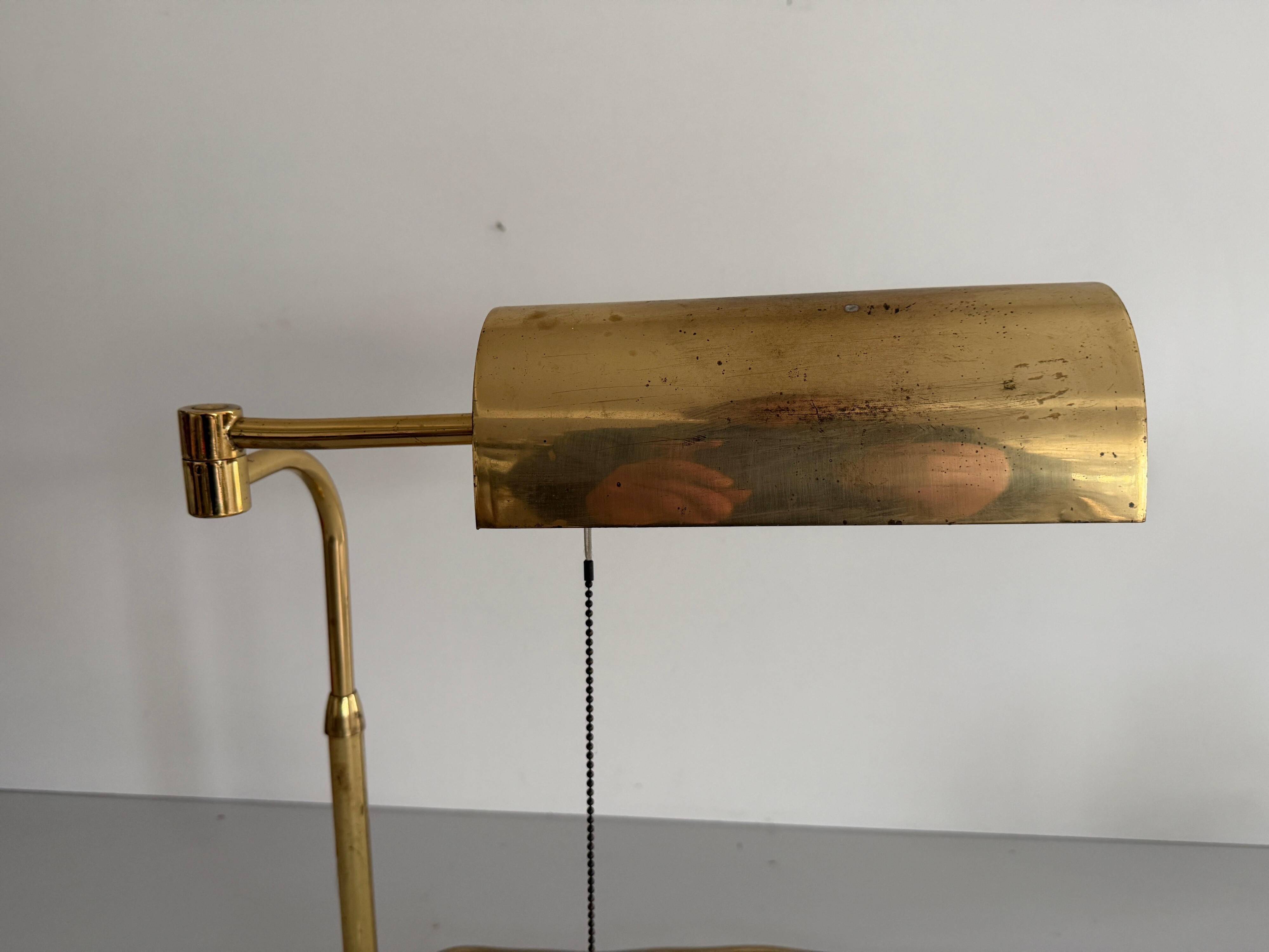 Brass table lamp by Florian Schulz, 1960s, Germany.