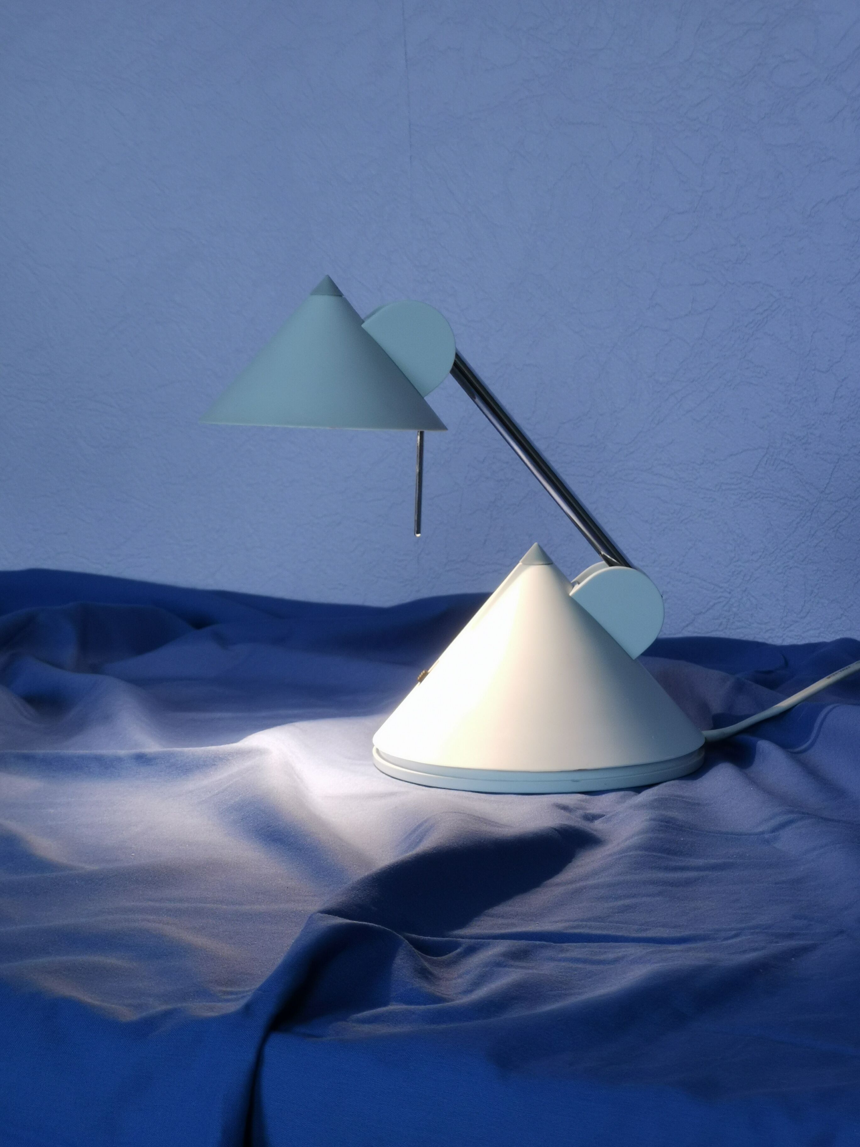 Halogen telescopic desk lamp, postmodern, 1980