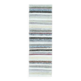 Tapis coureur kilim en laine et coton blanc turc vintage noué à la main 60x196