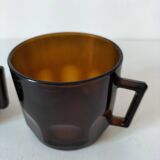 Set of 2 vintage pressed glass cups