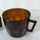 Ensemble 2 tasse vintage verre pressé