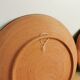 Vintage Hand-Painted Clay Plates: 1970s Yugoslavian Floral Wall Decor