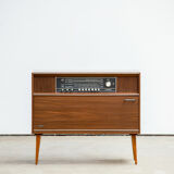Meuble platine à vinyle scandinave vintage 1960