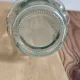 Small ribbed glass soliflore vase in vintage style