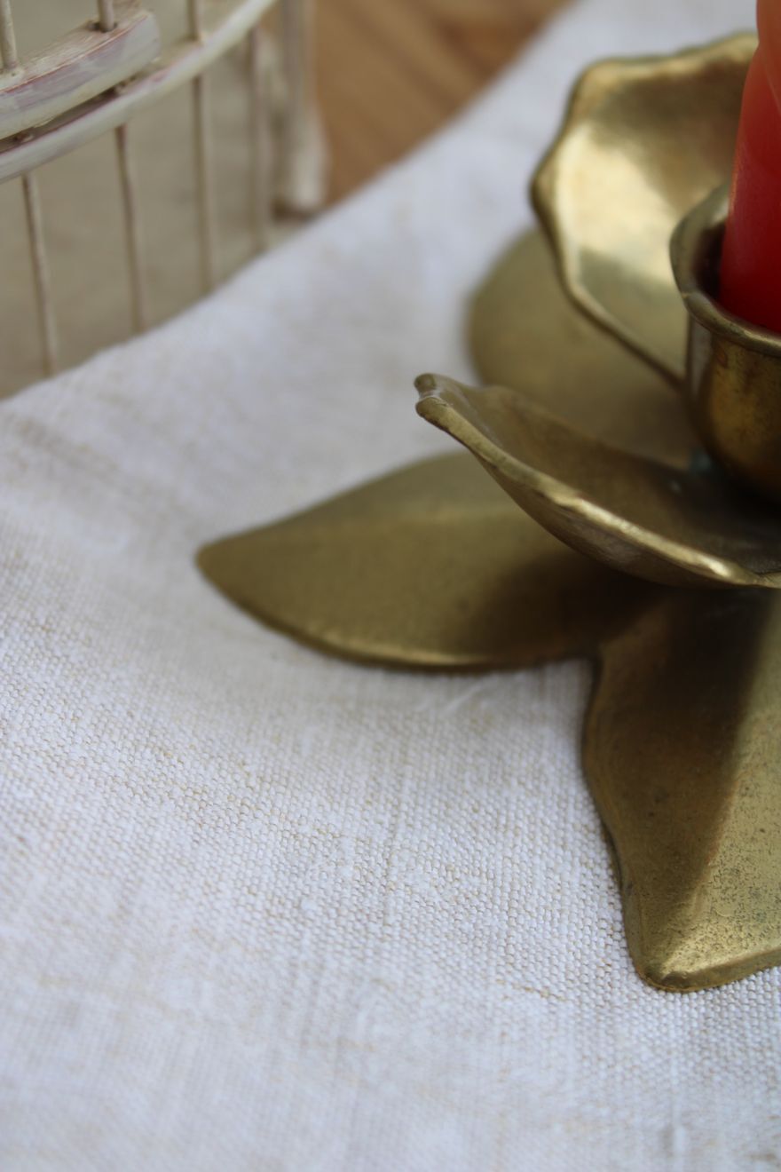 Golden candle holder