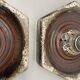 Modernist fat lava ceramic wall lamps by Pan Ceramics, Germany, 1970s, set of 2