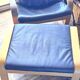 Ikea leather footstool pouf 2000s france scandinavian style knisa model color