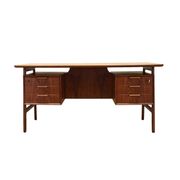 Bureau en teck, design danois, années 1970, fabricant : Omann Jun