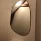 Irregular trapeze mirror organic brass black minimalist 80x110cm
