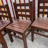 Set of 8 Antique Brutalist Dining Chairs