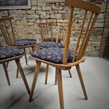 Lot of 6 bistro bar chairs from the 1960s