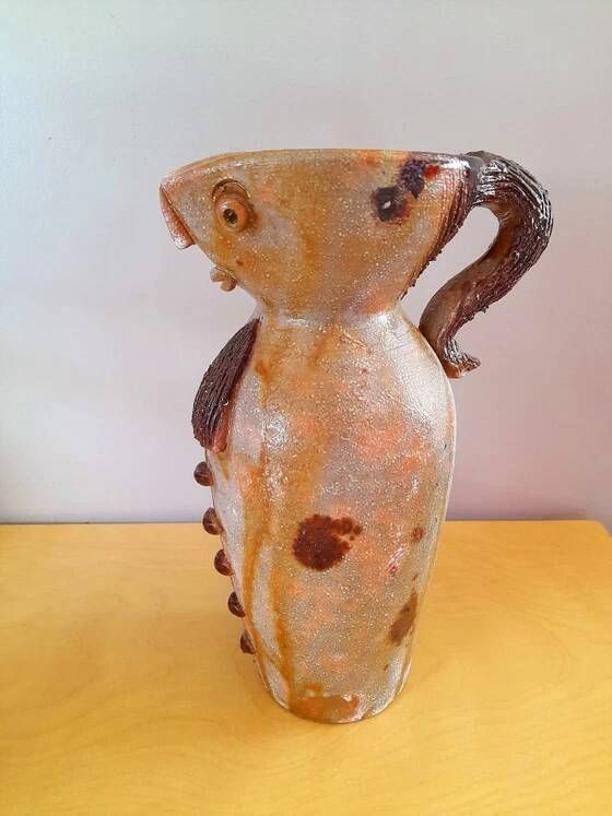 Pichet anthropomorphe en grès André Louis Freymond