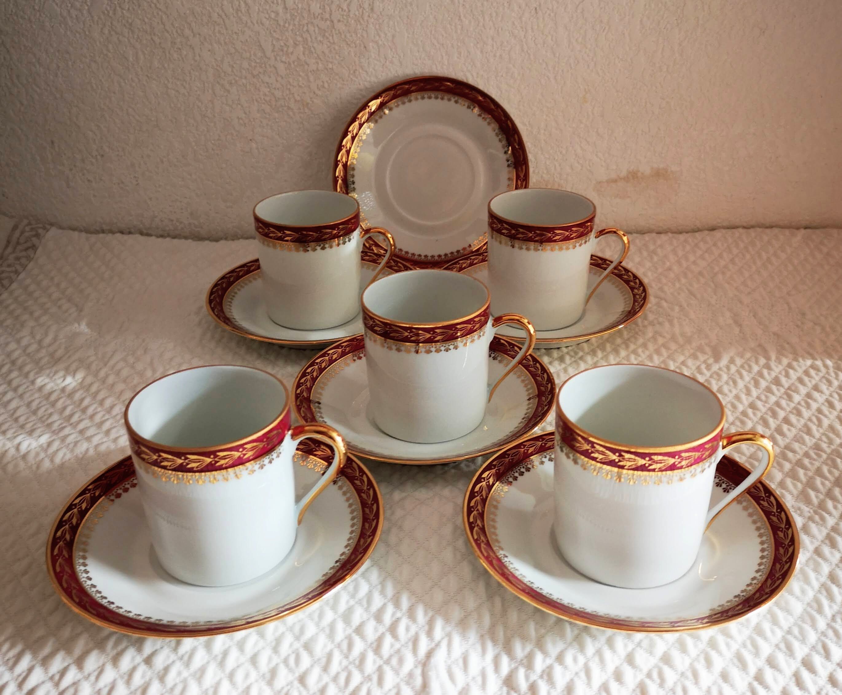 Sologne porcelain art deco coffee service
