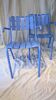 Paire de fauteils de jardin ou de terrasse bleu outremer
