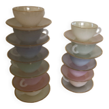 Arcopal 11 cup and saucer service