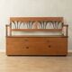Biedermeier chest bench from the 1900s, pine wood