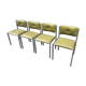 Série de 4 chaises vintages en Skaï