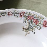 Soup plates x4, Onnaing, Guirlande model, 19th century