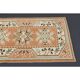 Vintage Turkish Hand-Knotted Wool Cotton Orange Runner Rug 77x276