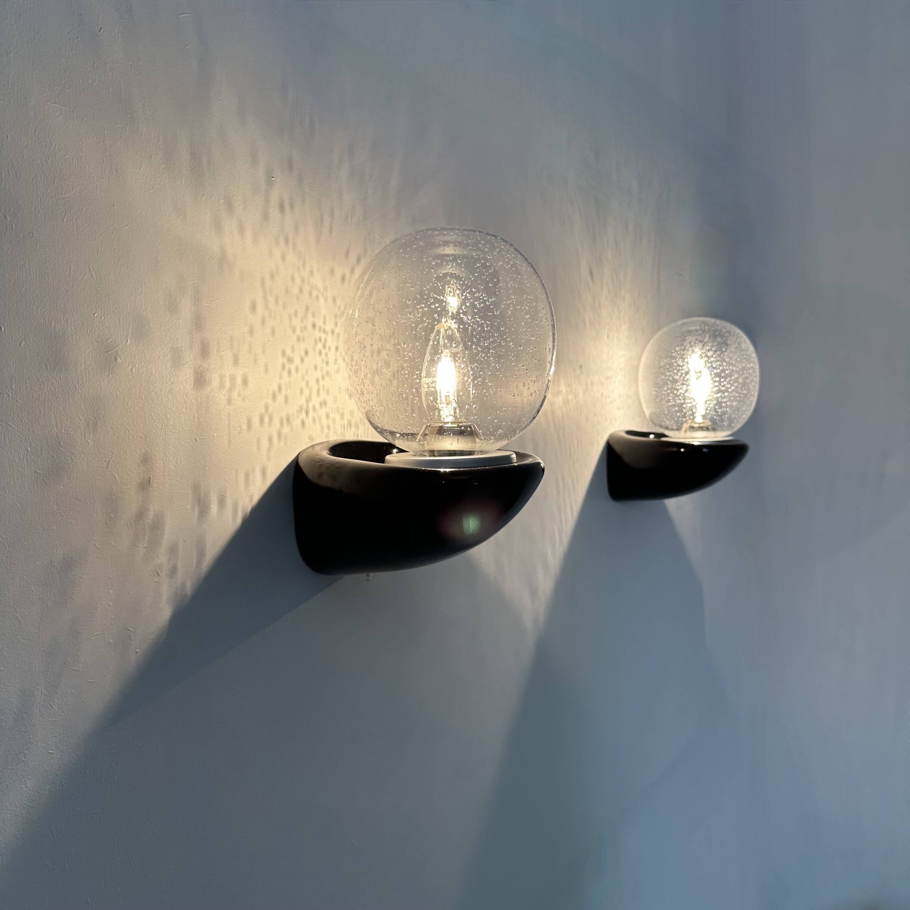 Pair of 2 Sphinx Holland ceramic wall lamps , 1980s