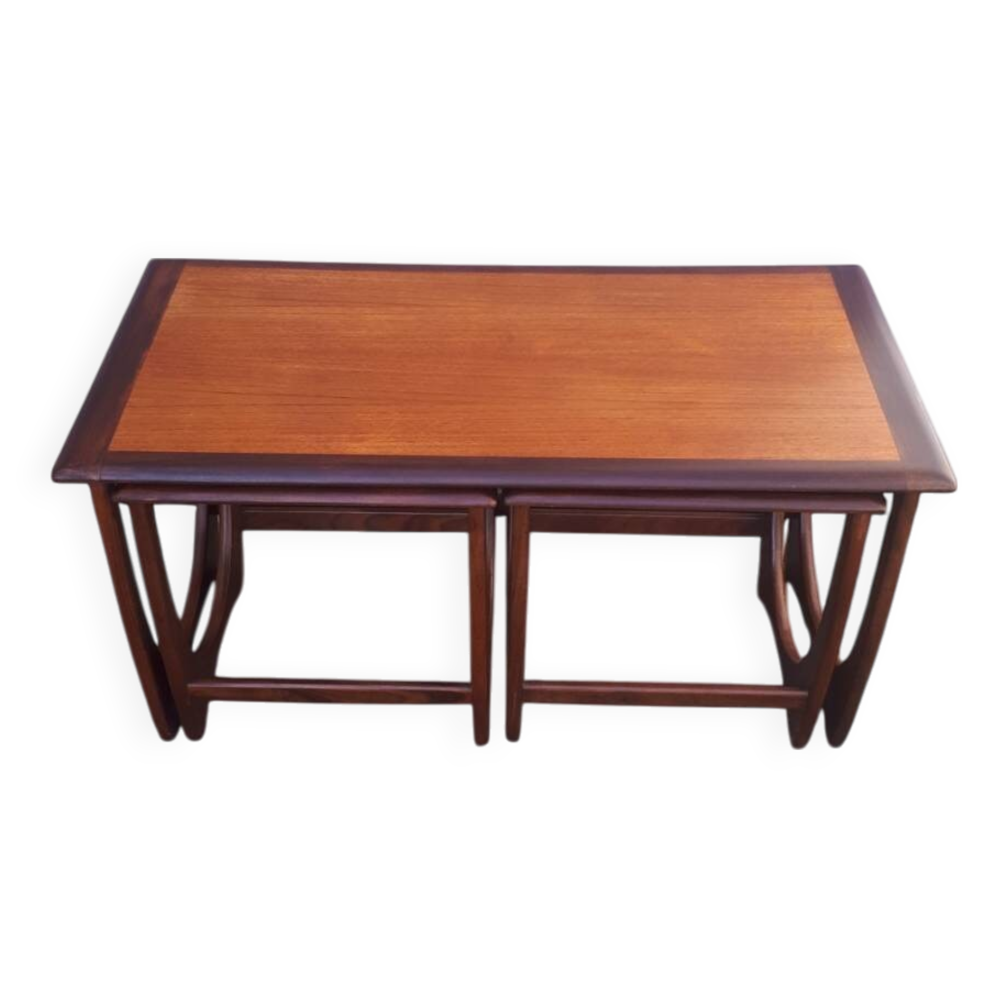 Vintage 1960s Scandinavian teak nesting tables with g plan