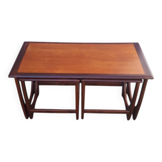 Vintage 1960s Scandinavian teak nesting tables with g plan