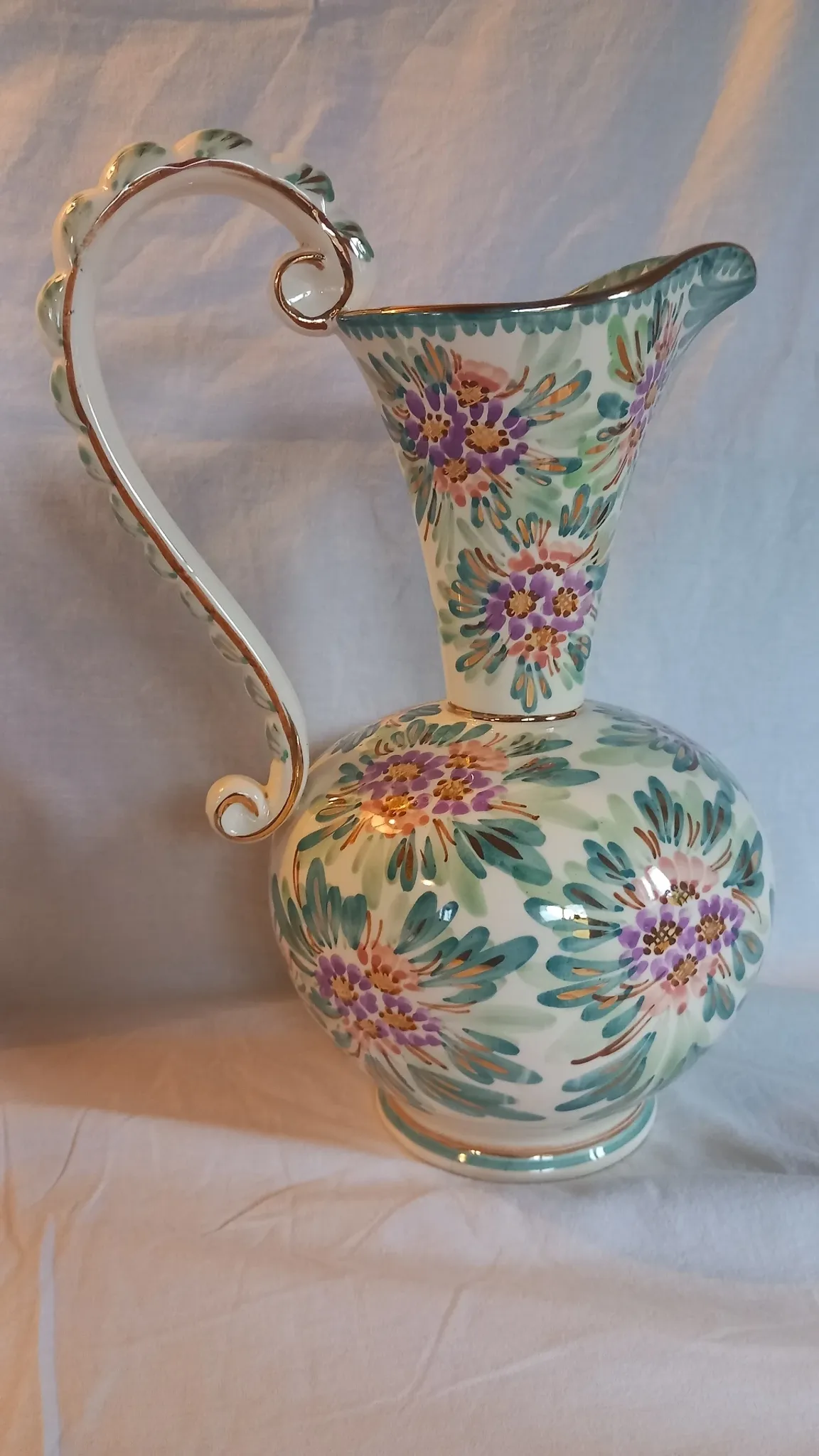 Vintage cracked earthenware pitcher by André Bayer – Years