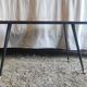 Table basse moderniste en métal et bois - mid. XXeme