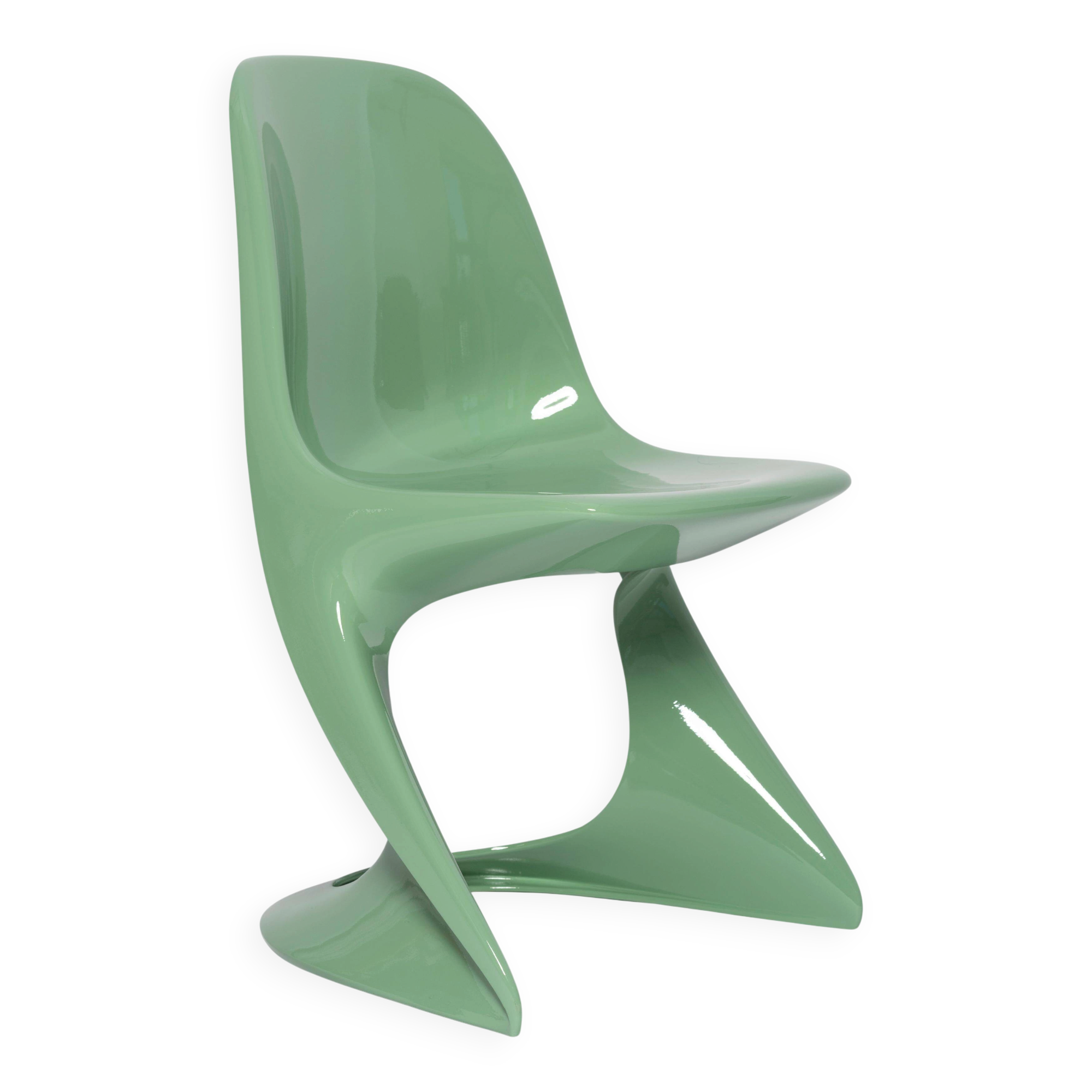 Mid-century Casalino chair in jade green, Alexander Begge, Casala, Germany 1970s.