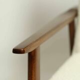 Vintage Armchair Lounge chair White Bouclette Wooden Armchair Mid Century Modern