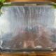 Silver-plated metal tray by Christofle – Floral decoration and monogram