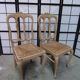 2 oak chairs Louis XV style mulched aerogummed