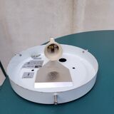 Round cast glass ceiling lamp