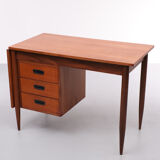 Danish teak drop leaf writing desk by arne vodder, 1960s