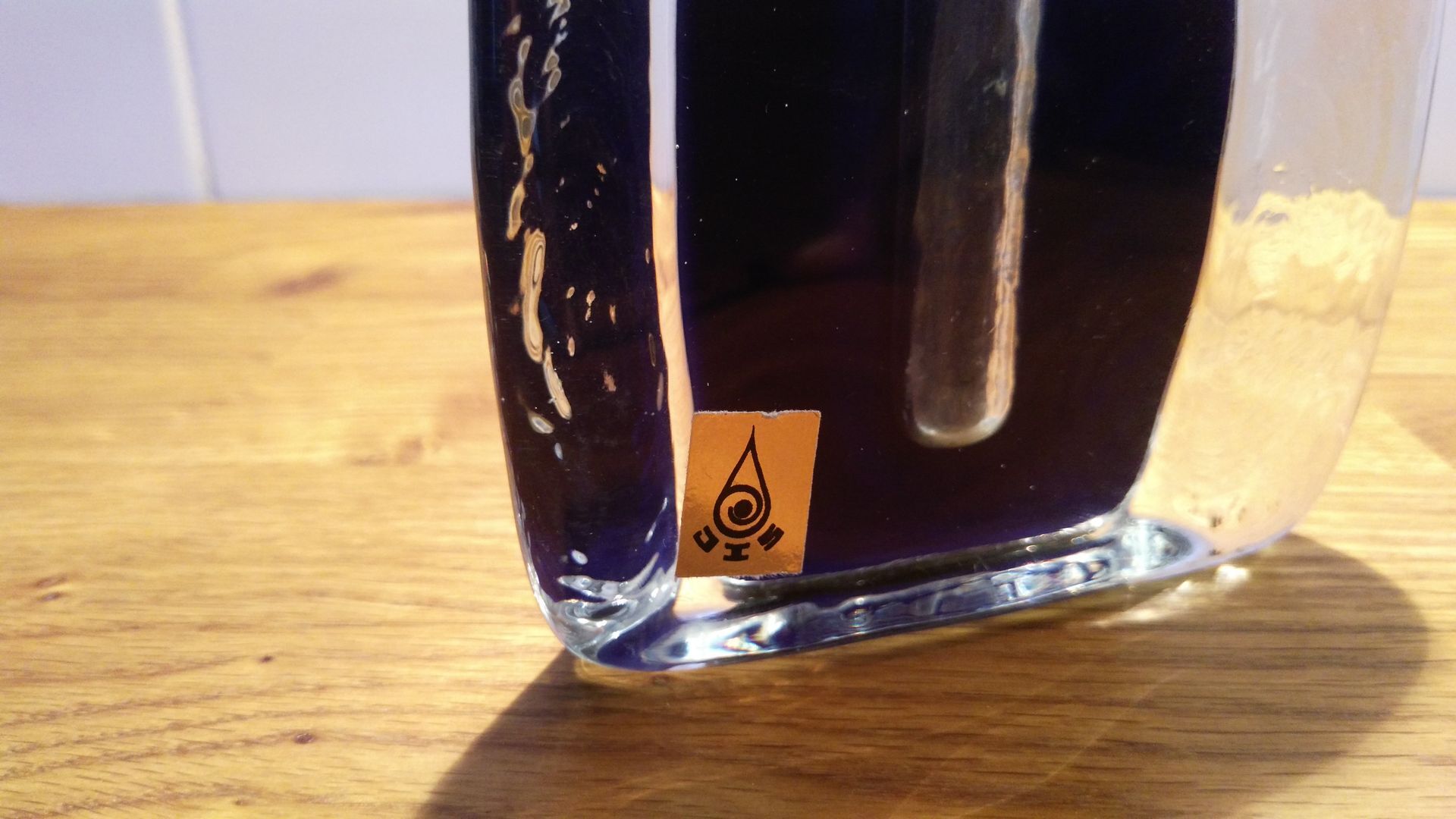 Czechoslovakian s Lučany 1970 glass vase