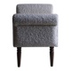 White faux shearling ottoman | 1960s
