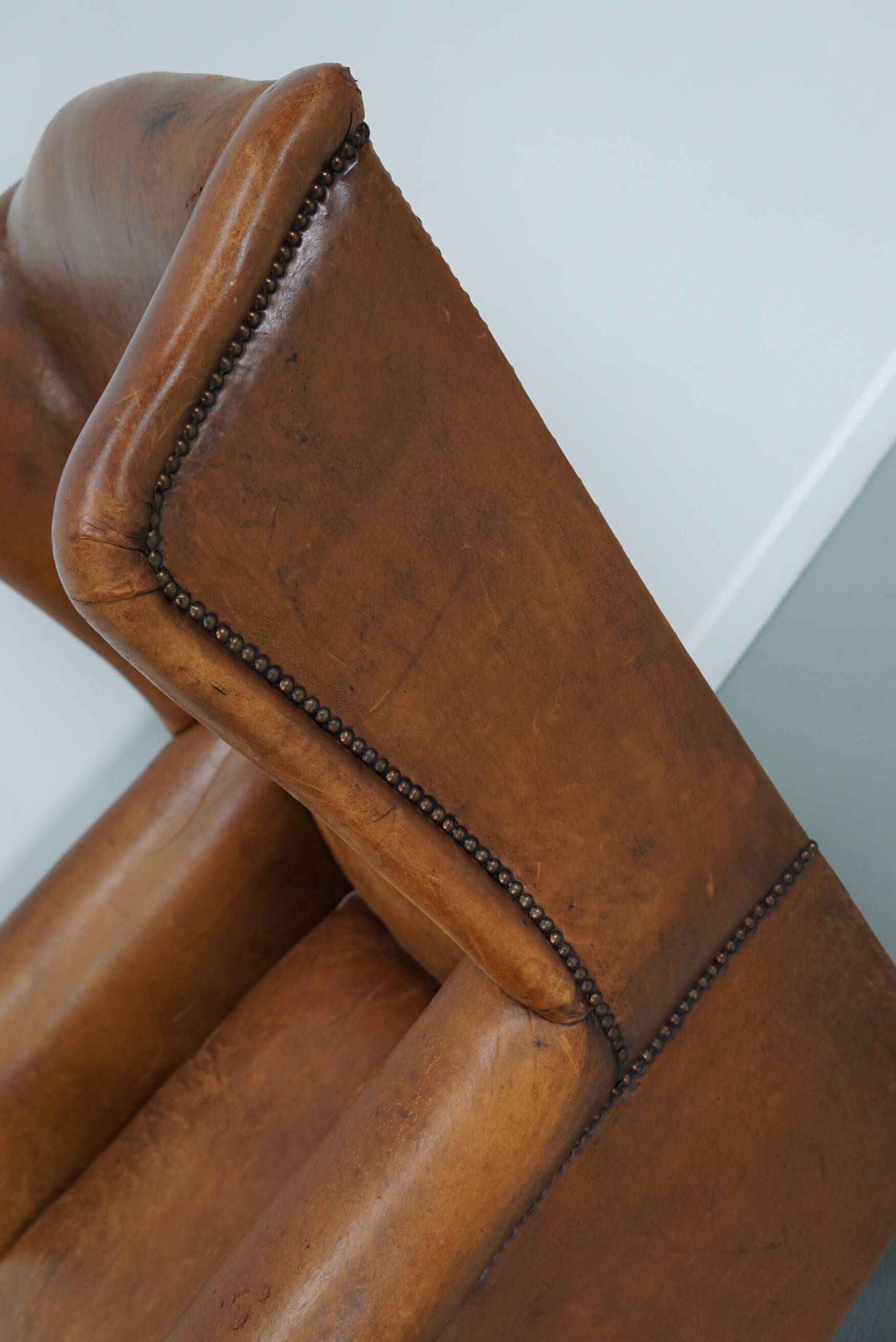 Vintage Dutch Cognac Colored Leather Vintage Dutch Cognac Colored Leather Club ChairClub Chair