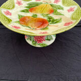 Compotier barbotine 1900 majolica faience
