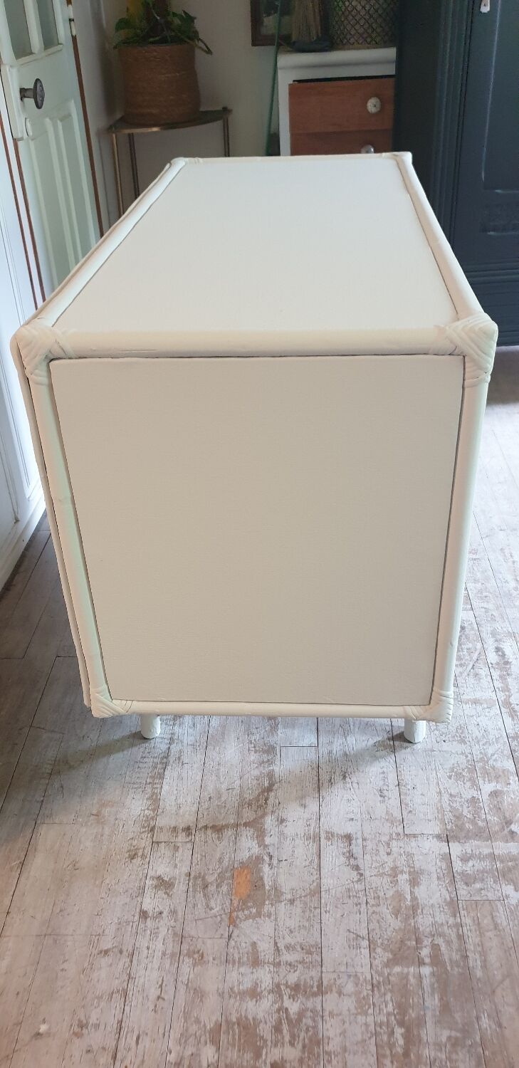 Rattan and bamboo chest of drawers