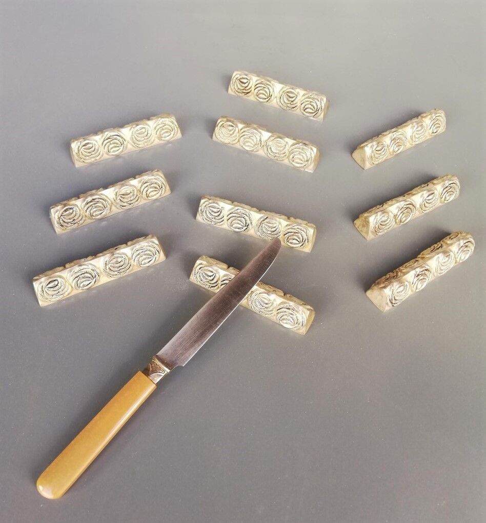 Set of 10 vintage knife holders