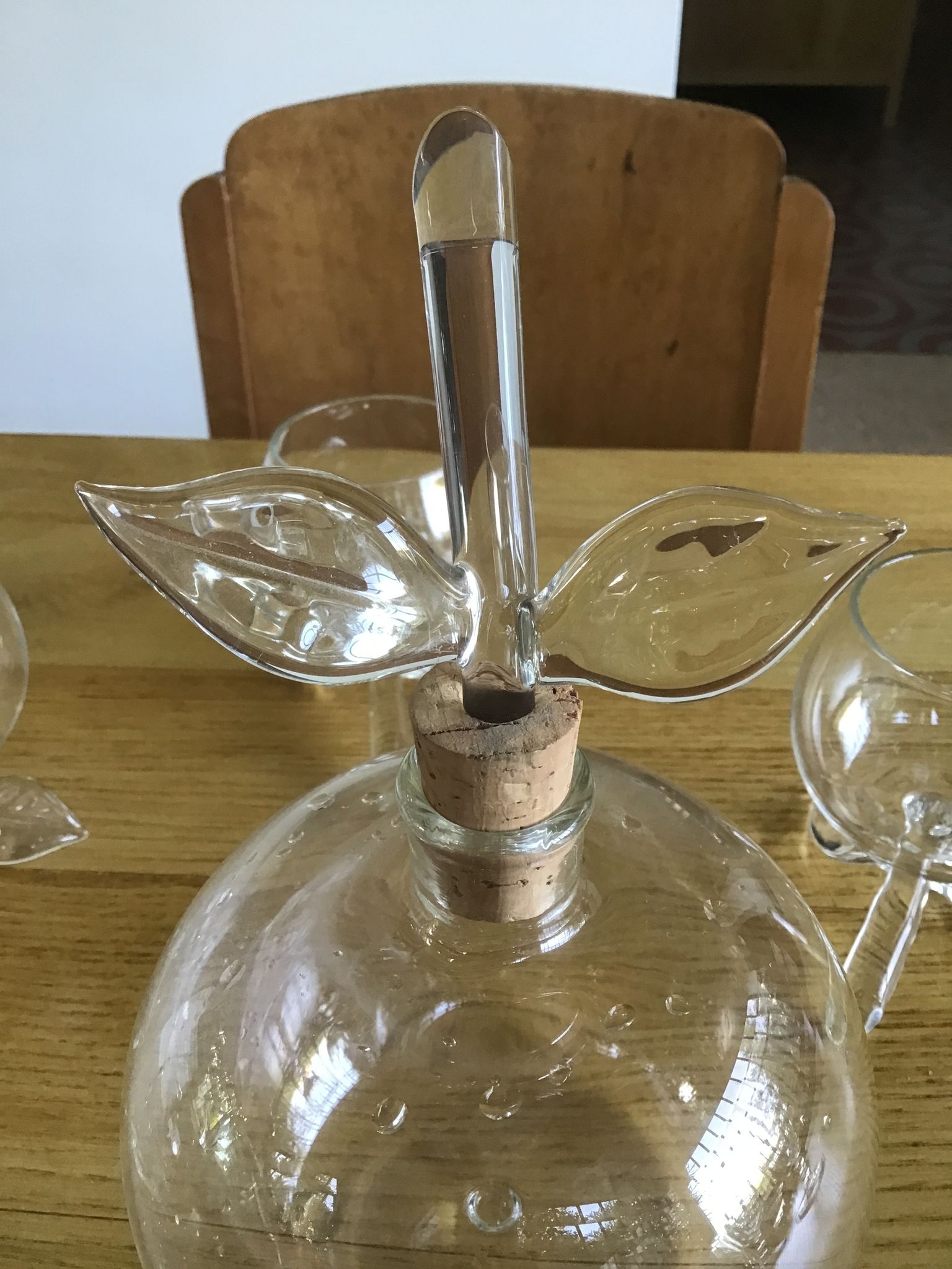 Carafe service and 6 ball glasses