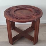 Burmese red teak coffee table
