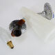 Pair of vintage metal wall sconces with glass tube 1970