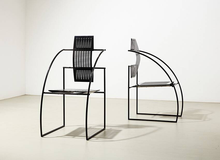 Mario Botta Pair of Quinta Chairs for Alias Italy 1986