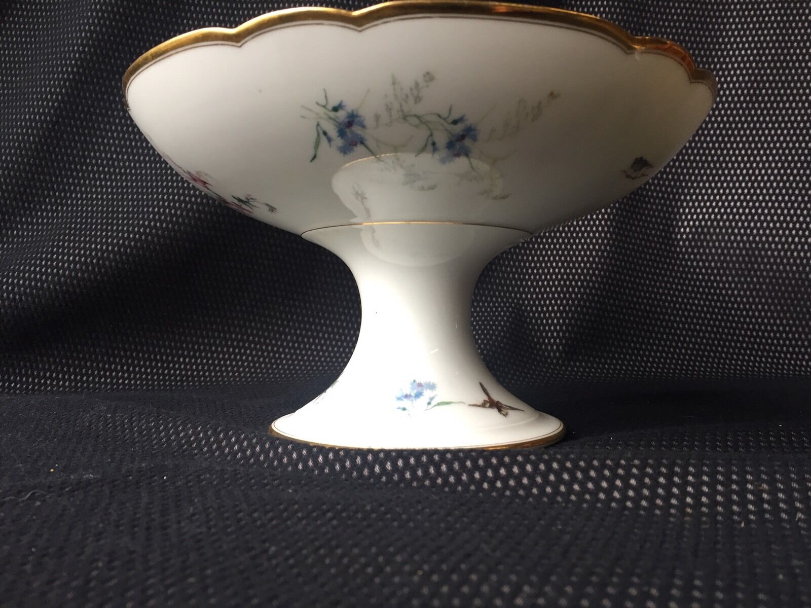 Service - dessert porcelain limoges Haviland H-c decoration flowers birds