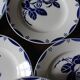 10 assiettes plates roses bleus Bastia Sarreguemines Art Déco