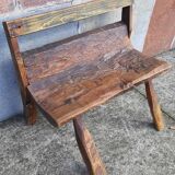 Brutalist folk art bench